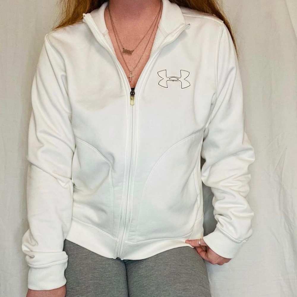 White Under Armour Zip Up
